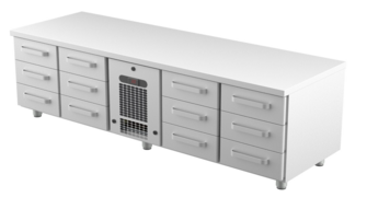 Kylmävetolaatikosto matala Restmec VLG 20012