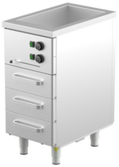 Lämpöhaude lämpövetolaatikoilla Restmec KLH 403