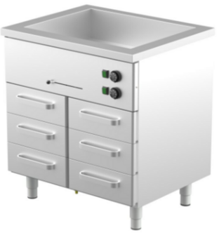 Lämpöhaude lämpövetolaatikoilla Restmec KLH 806