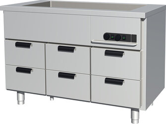 Lämpöhaude lämpövetolaatikoilla Porkka HL126BM222