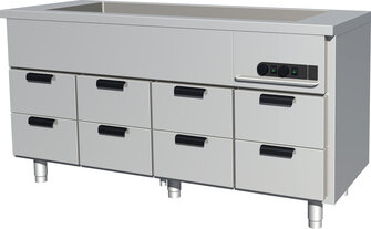 Lämpöhaude lämpövetolaatikoilla Porkka HL166BM2222