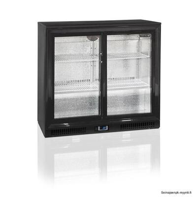 Baaritiskin lasiovikylmäkaappi Tefcold Backbar DB200S-I, liukuovilla