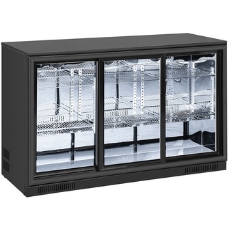 Baaritiskin lasiovikylmäkaappi Frigelux AB320MIR, peilisisustalla