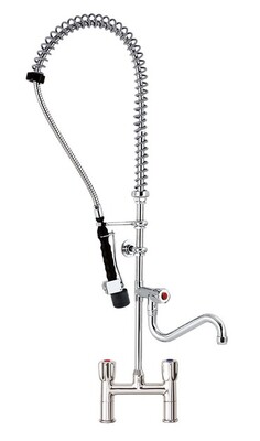 Esipesusuihku juoksuputkella ja sekoittajalla