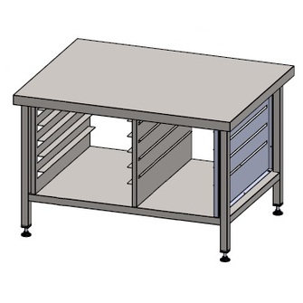 Jalusta uunille matala, korkeus 600 mm