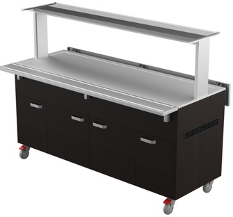 Kylmäbufevaunu huurretasolla Restmec KTV 5GN Sushi