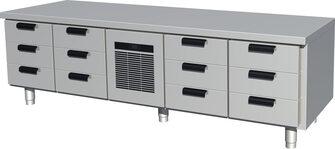 Kylmävetolaatikosto matala Porkka CL-GNL-3-3-CX-3-3