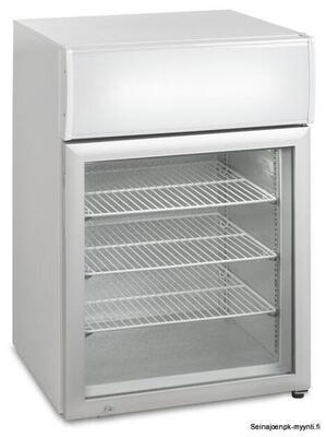 Lasiovipakastekaappi snapseille Tefcold UF100GCP mainosvalolla, pöytätason päälle