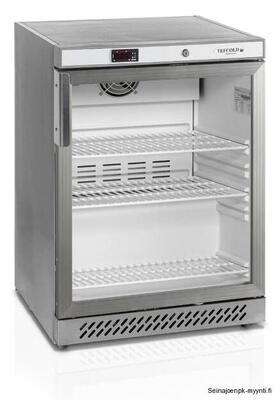 Lasiovipakastekaappi snapseille Tefcold UF200VSG lasiovella, pöytätason alle