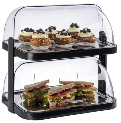 Taittuvakantinen leipä- ja leivoskupu, 2-tasoinen