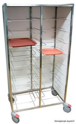 Tarjottimien palautusvaunu P18, laminaattivuorauksella