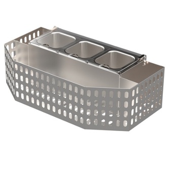 Tarvikekori Restmec MBKL salaattibaarin päätyyn, lokerikko gn 1/6 astioille