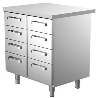 Työpöytä vetolaatikoilla Restmec UB KSK 808