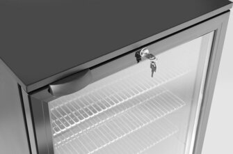 Baaritiskin lasiovikylmäkaappi Backbar Hendi 