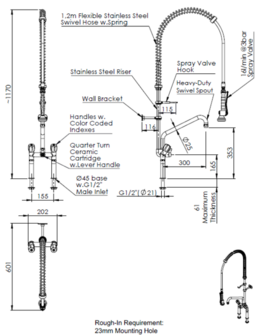 Esipesusuihku Klarco Europ, pöytäkiinnitteinen