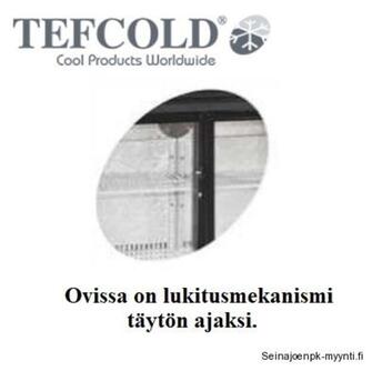 Baaritiskin lasiovikylmäkaappi Tefcold Backbar DB200S-I, liukuovilla
