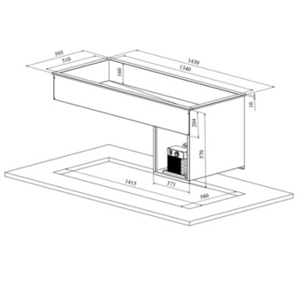 Kylmäallas drop-in Restmec DIK 4GN