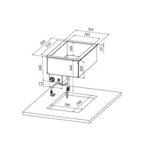 Lämpöhaudeallas drop-in Restmec DIL 1GN