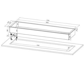 Lämpöhaudeallas drop-in Restmec DIL 6GN