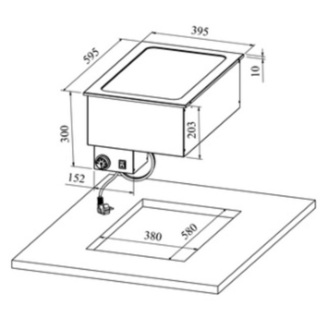 Lämpötaso Drop-in Restmec DI LT 1GN