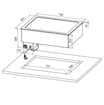 Lämpötaso Drop-in Restmec DI LT 2GN