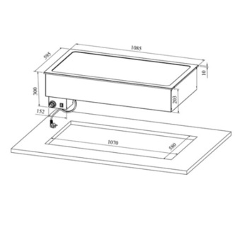 Lämpötaso Drop-in Restmec DI LT 3GN