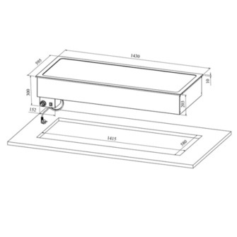 Lämpötaso Drop-in Restmec DI LT 4GN