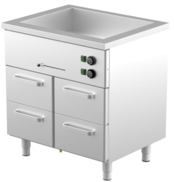 Lämpöhaude lämpövetolaatikoilla Restmec KLH 804