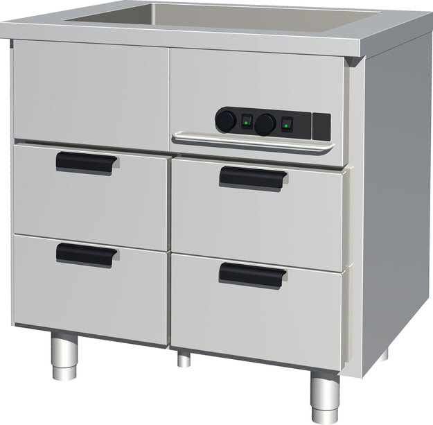 Lämpöhaude lämpövetolaatikoilla Porkka HL86BM22