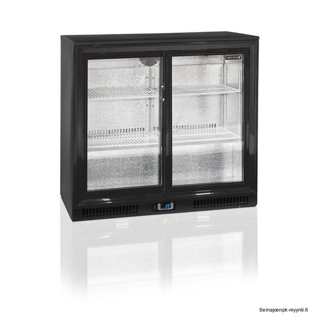 Baaritiskin lasiovikylmäkaappi Tefcold Backbar DB200S-I, liukuovilla
