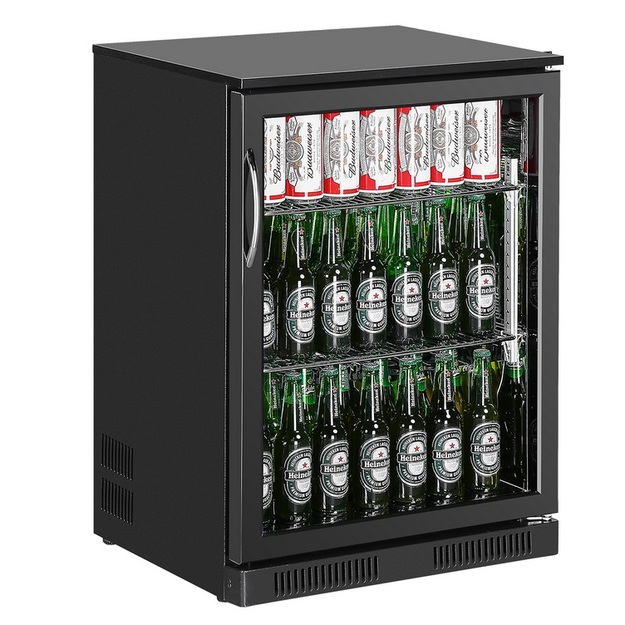 Baaritiskin lasiovikylmäkaappi Frigelux AB130MIR, peilisisustalla