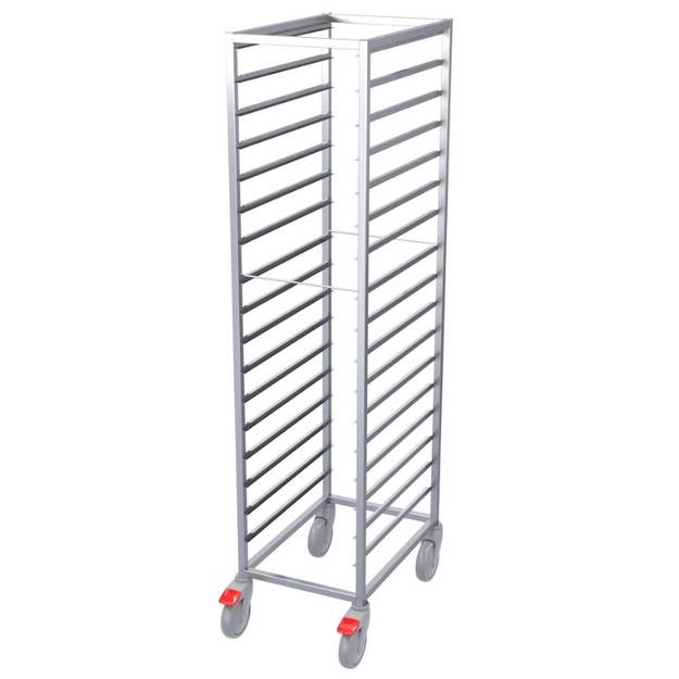 Johdevaunu leipomopelleille, 17 x leipomopelti 600 x 400 mm