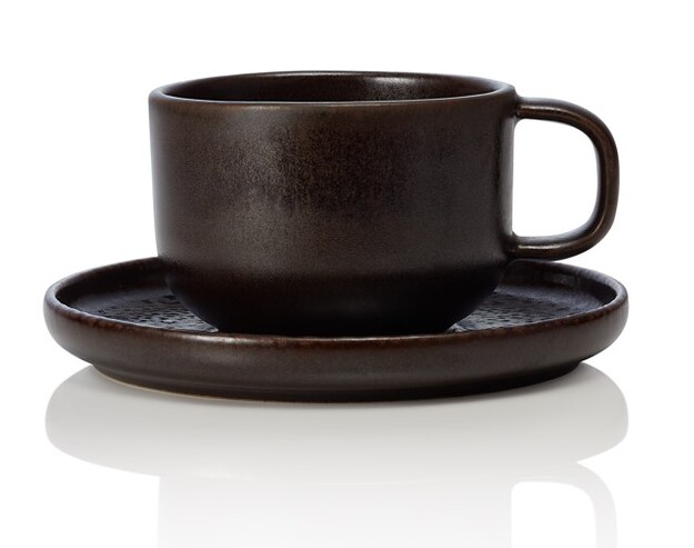 Kahvikuppi ja kahviasetti Rockzzero Metallic Brown 