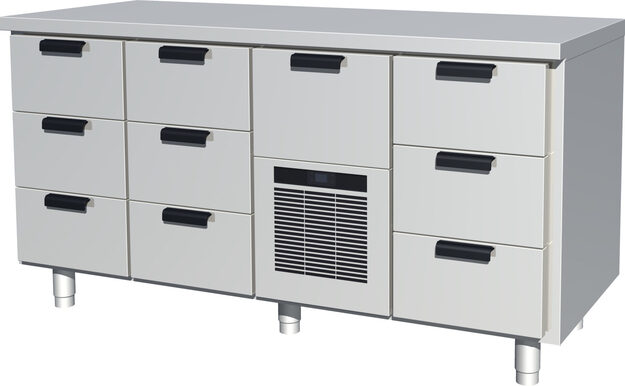 Kylmävetolaatikosto korkea Porkka CL-GNH-3-3-CDX-3