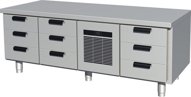 Kylmävetolaatikosto matala Porkka CL-GNL-3-3-CX-3
