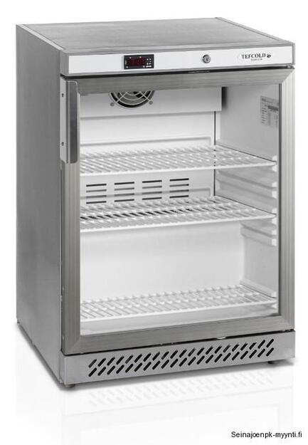 Lasiovipakastekaappi snapseille Tefcold UF200VSG lasiovella, pöytätason alle