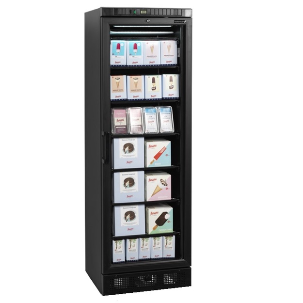 Lasiovipakastekaappi Tefcold UFS370G Black