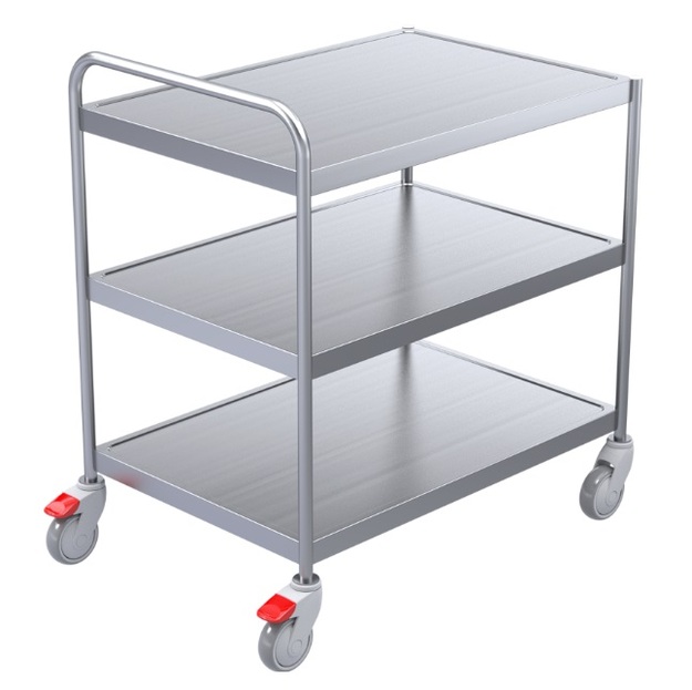 RST-tasovaunu Restmec 800x500, työntökahvalla, 3-tasoinen (Kopio)