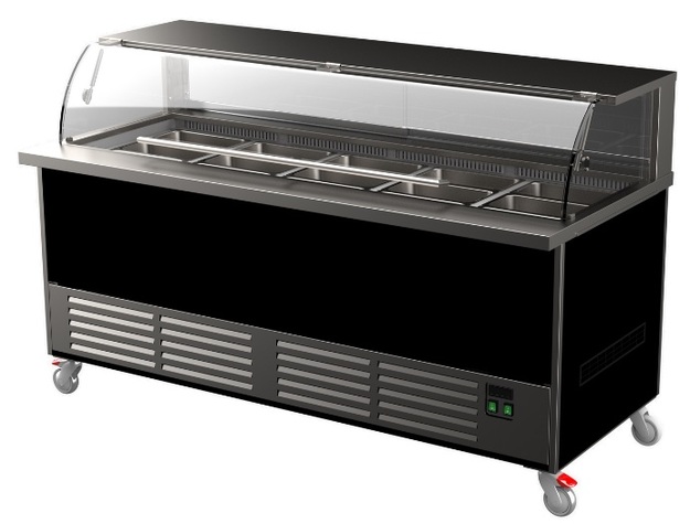 Salaattibaari Restmec MBKL 5 L1, seinää vasten asetettava malli