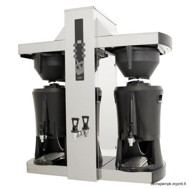 Termossäiliö kahvinkeitin, kuumavesihanalla Coffee Queen Tower, 2 x 5,0 litraa