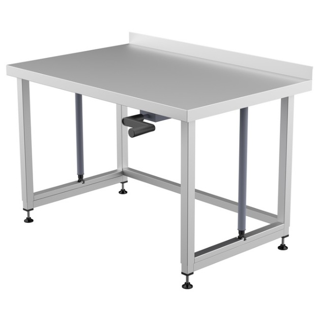 Työpöytä säädettävällä korkeudella, käsikäyttöinen