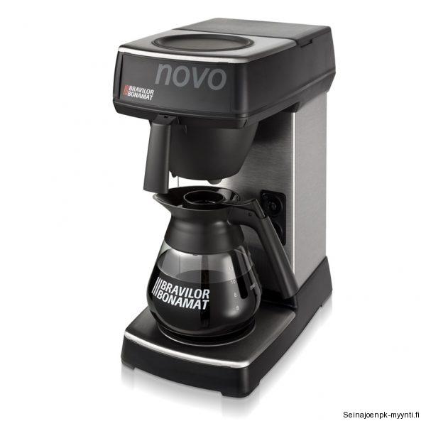 Kahvinkeitin Bravilor Bonamat Novo on klassinen kahvinkeitin malli, joka keittää laadukasta kahvia. Novo kahvinkeitin käyttää 90 mm halkaisiljaltaan olevaa suodatinpaperia.