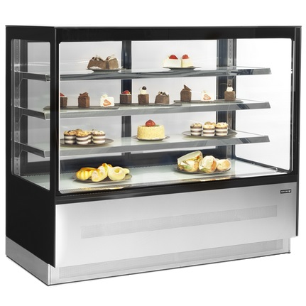 Tefcold LPD1503F_Black kylmävitriini on 1505 mm leveä myyntikaluste, joka soveltuu erinomaisesti leivonnaisten ja suolaisten esille laittoon kahviloihin. Ammattikäyttöön.