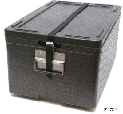 40-litran EPP-termolaatikko on laadukas, kovaa käyttö kestävä, konepestävä, painoltaan kevyt ja GN 1/1 mitoitettu. Termolaatikolla kuljetat lämpimät ruoka-annokset, kylmät elintarvikkeet sekä pakasteet todella helposti ja kätevästi. Laatikossa on tilaa kolmelle GN 1/1, 65 mm -vuoalle. Laatikko on varustettu tukevilla metallikahvoilla ja suljenta-hihnalla.