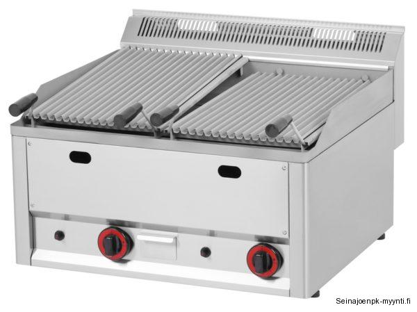 Laavakivigrilli Redfox GL-60 GLS on vaativaan ammattikäyttöön tarkoitettu grilli ravintolakeittiöön ja muihin ammattikeittiöihin. Laavakivigrilli GL-60 GLS on varustettu kahdella paistoritilällä.