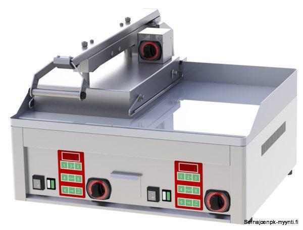 Puoliautomaattinen, yhden painokannen Pihviparila RM-Gastro KDA 63ED on tehokas pihviparila pikaruokaravintolakeittiöön ja muihin ammattikeittiöihin.