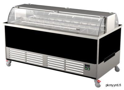 Salaattibaari Restmec MBKL 6 on myymälätarjoiluvaunu, jossa voidaan tarjoilla take away salaatteja tai muita kylmiä elintarviketuotteita.