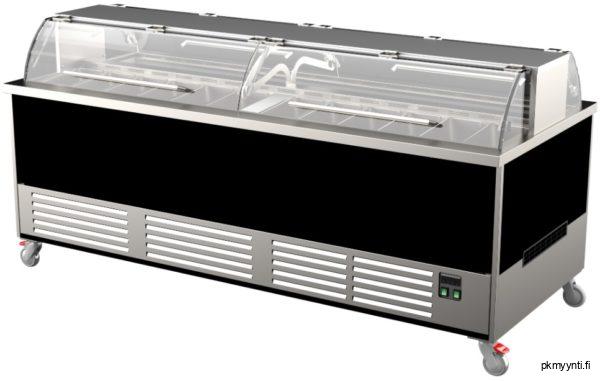 Salaattibaari Restmec MBKL 8 on myymälätarjoiluvaunu, jossa voidaan tarjoilla take away salaatteja tai muita kylmiä elintarviketuotteita.